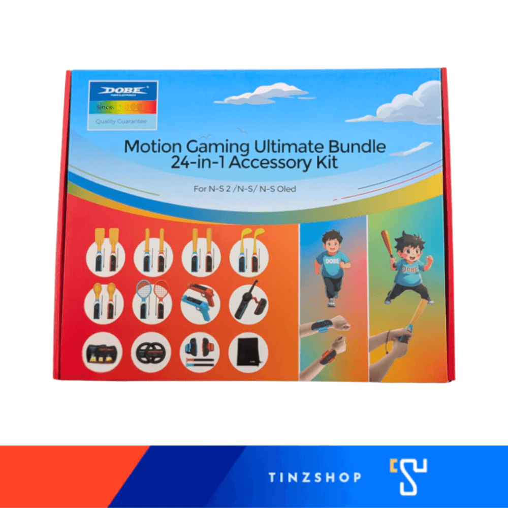 ชุดอุปกรณ์เสริมเกมกีฬา JOY-CON  24IN1 DOBE TNS-5113 พร้อมกระเป๋าเก็บ